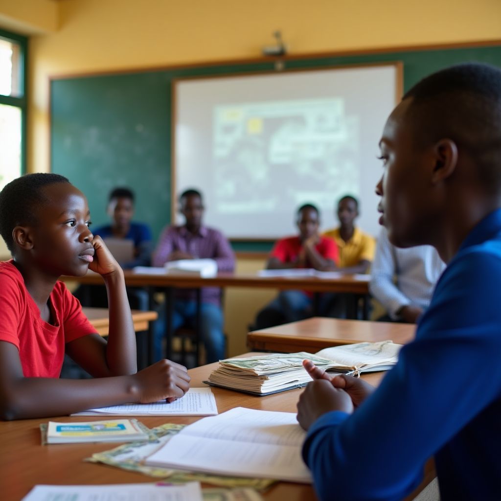 financial literacy workshop training session Ghana classroom